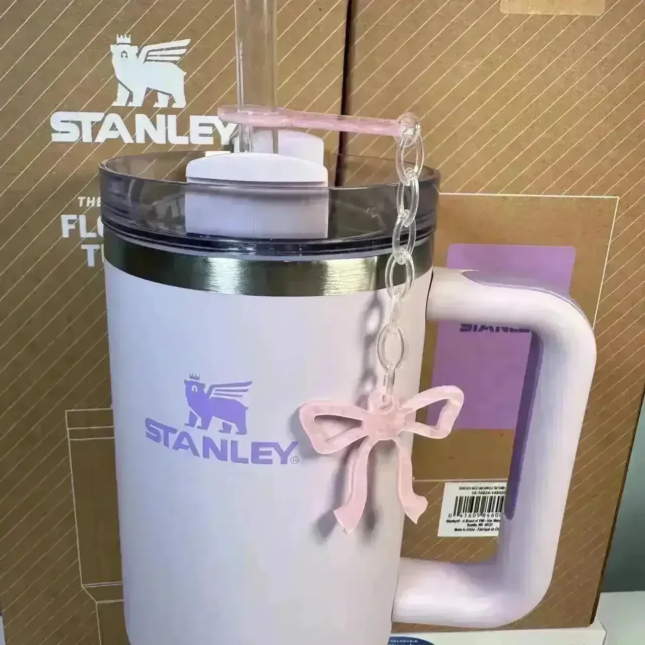 Bow-Shaped Straw Pendant for Stanley Cup