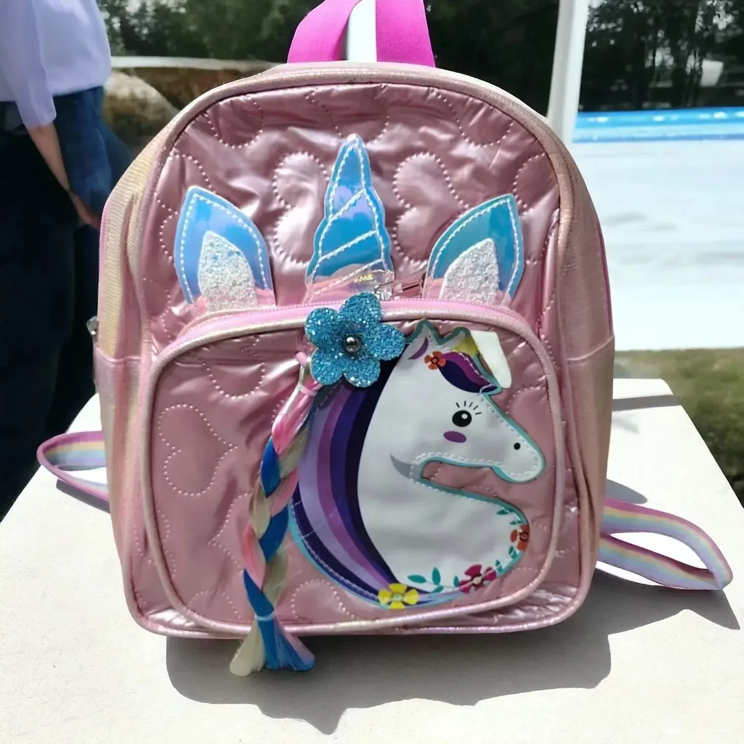 Braided Unicorn Kids Backpack - Image 4