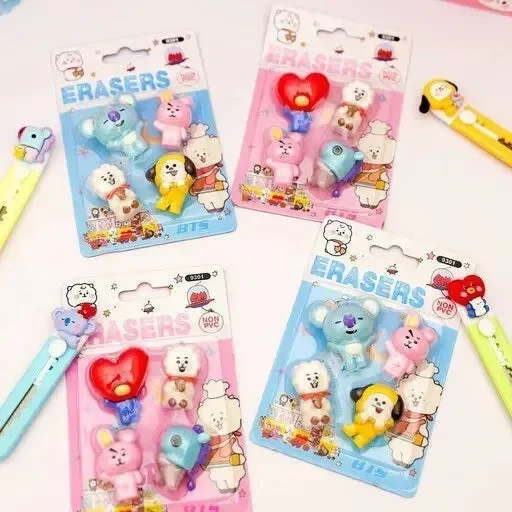 BT21 Clean Slate Eraser (Set of 4) - Image 2