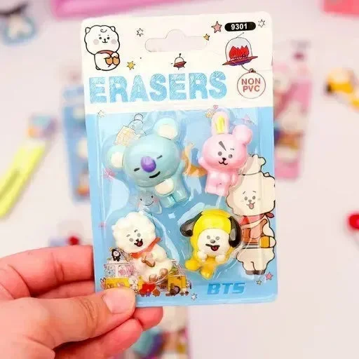 BT21 Clean Slate Eraser (Set of 4) - Image 3