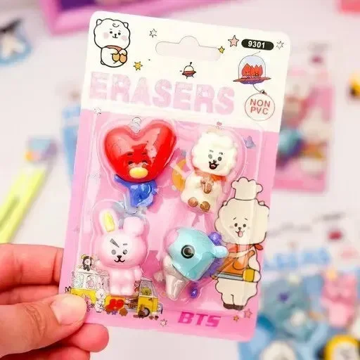 BT21 Clean Slate Eraser (Set of 4) - Image 4