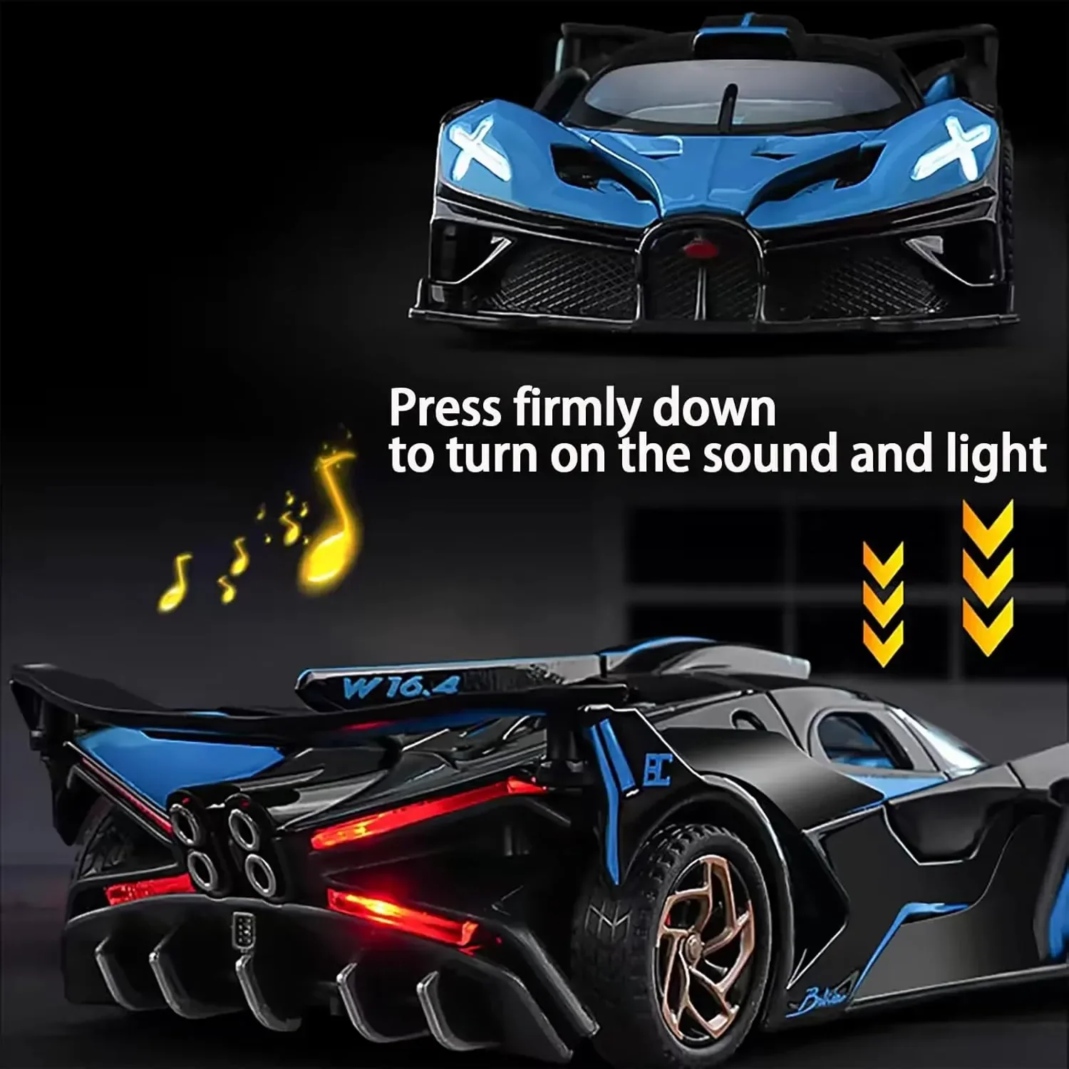 Bugatti Fire Meteor 1:32 Scale Die-Cast Supercar - Image 5