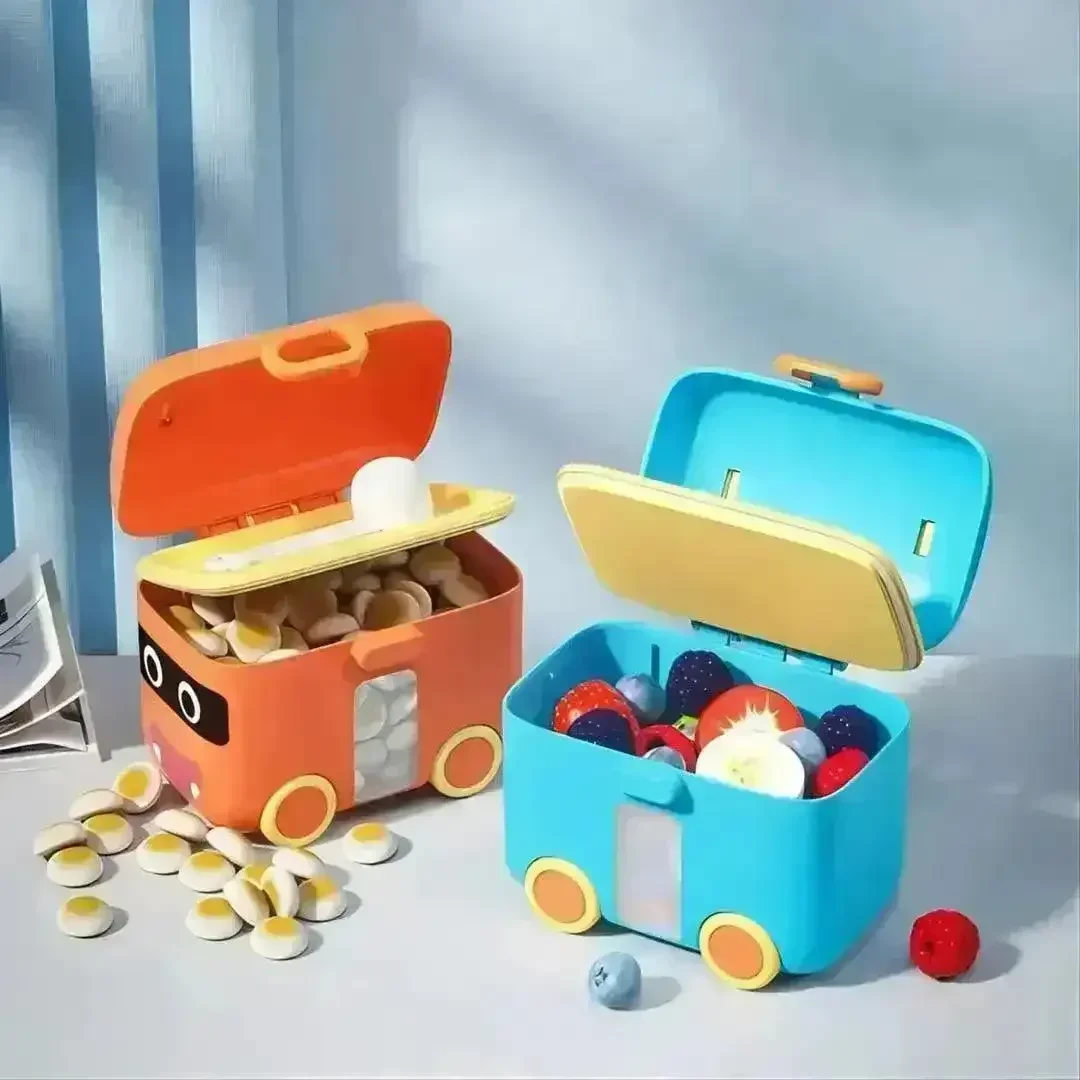 Bus Shaped Baby Food Storage Container With Spoon