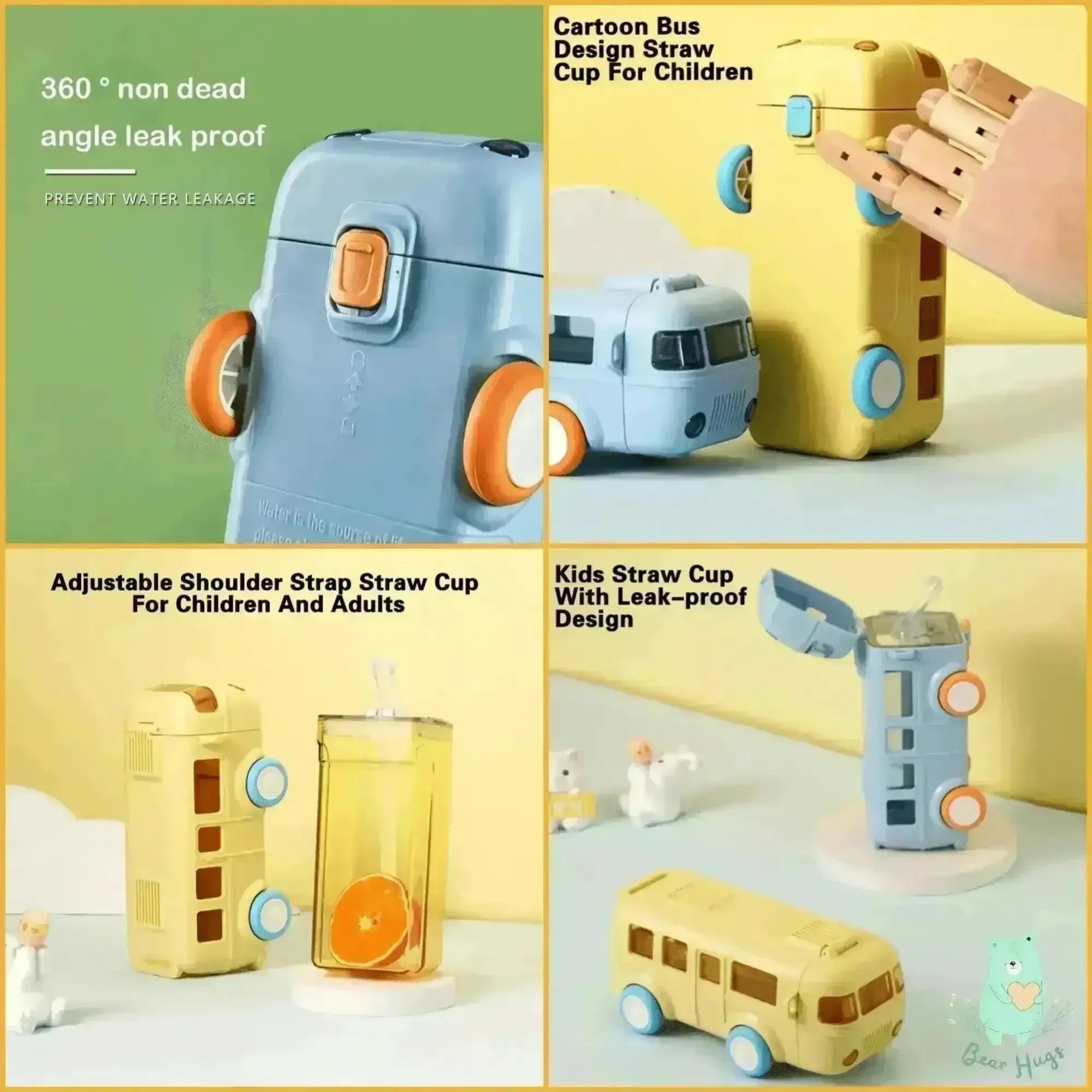 Bus Shaped Tritan Water Bottle (500 ml) - Image 2