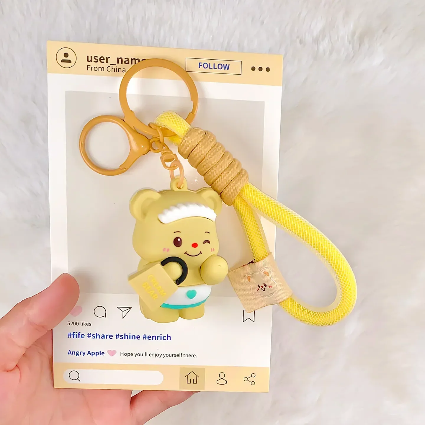 Butter Bear Boutique Loop Keychain - Image 8
