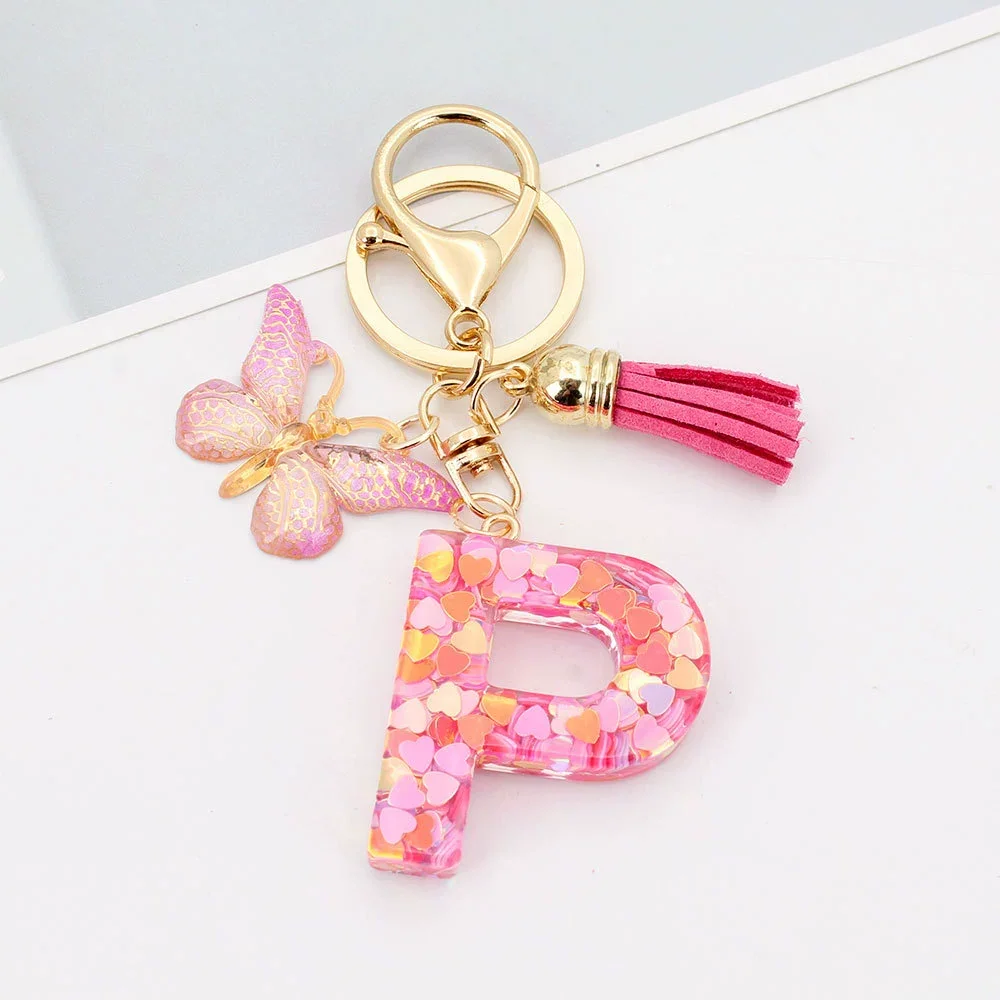 Butterfly Prism Initial Luxe Keychain - Image 19