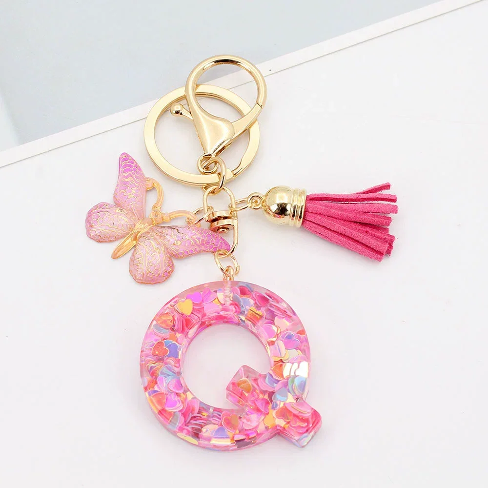 Butterfly Prism Initial Luxe Keychain - Image 20