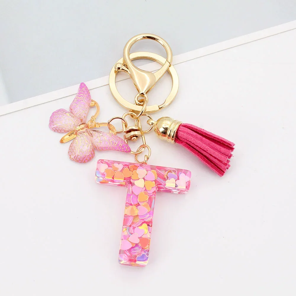 Butterfly Prism Initial Luxe Keychain - Image 23