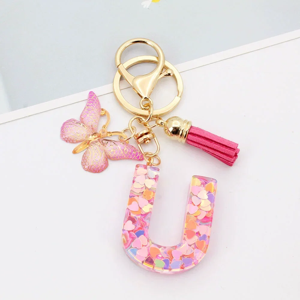 Butterfly Prism Initial Luxe Keychain - Image 24