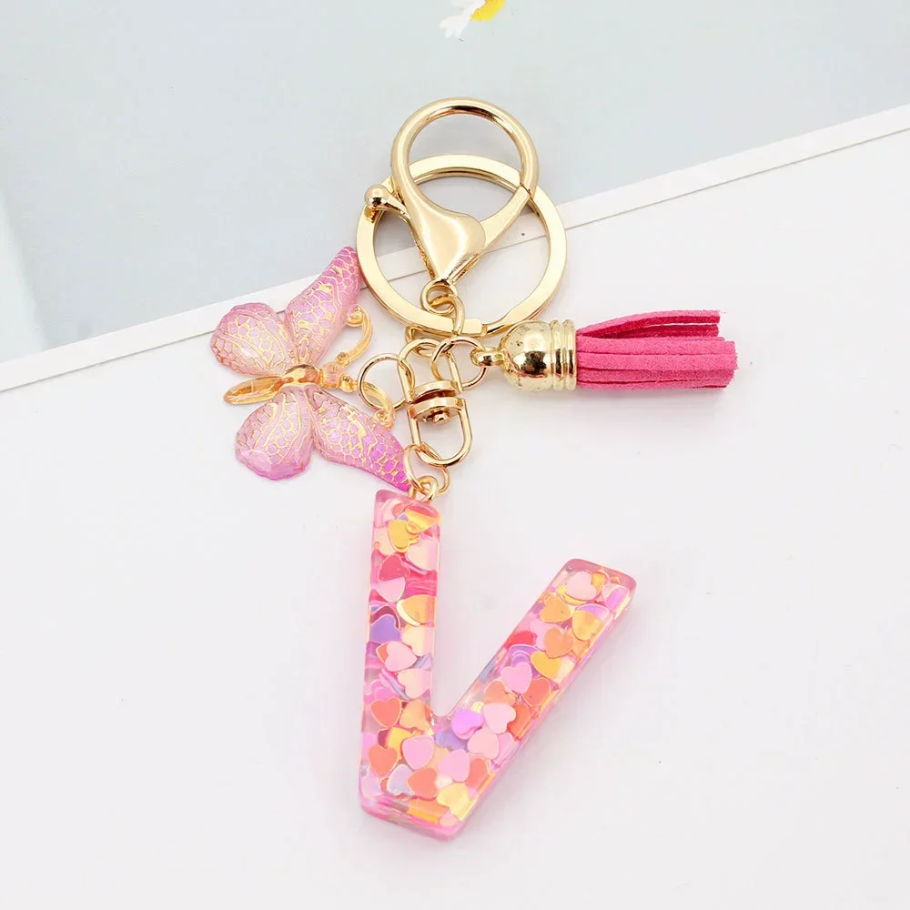 Butterfly Prism Initial Luxe Keychain - Image 25
