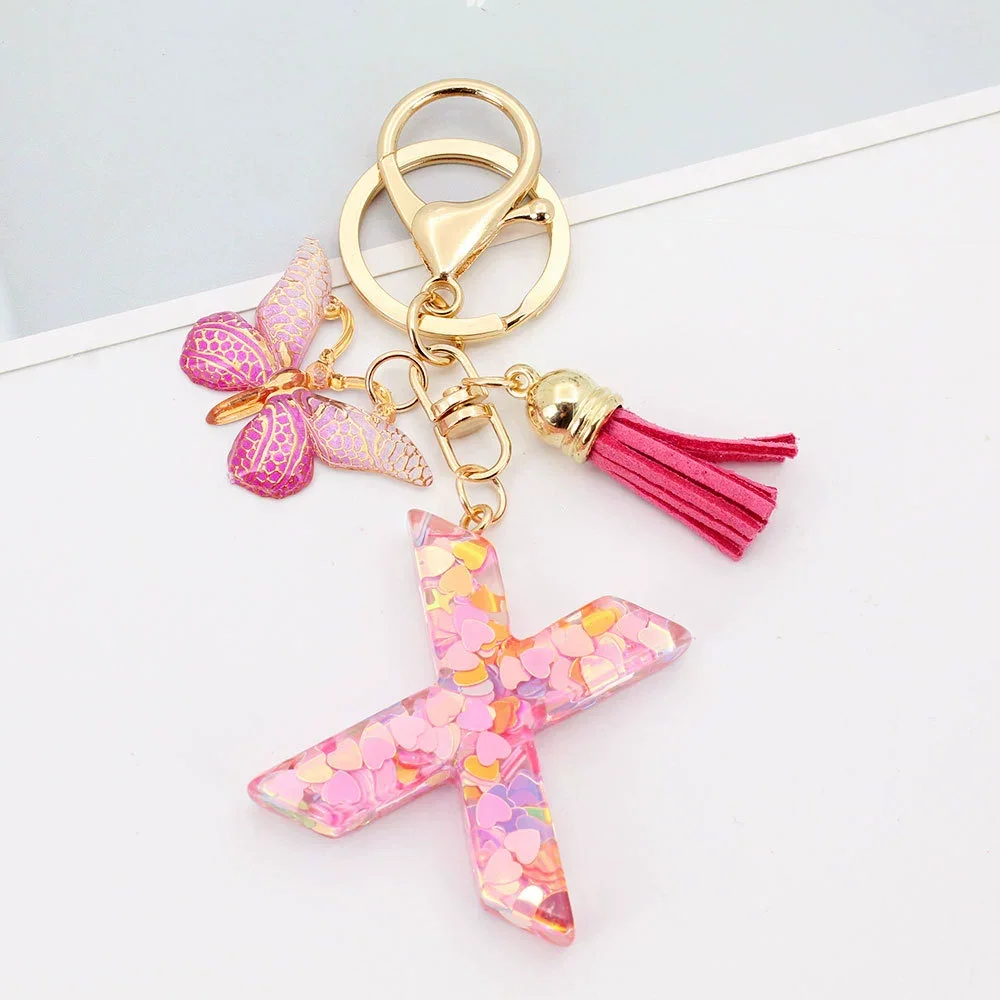 Butterfly Prism Initial Luxe Keychain - Image 27