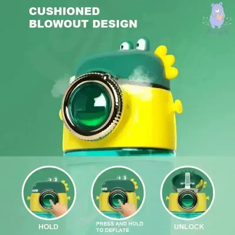 Camera Shaped Dino Tritan Water Bottle (420 ml) - Image 2