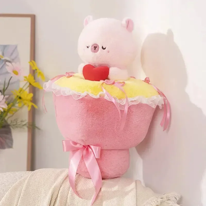 Heartfelt Hugs Capy-Panda Plush Bouquet - Image 11