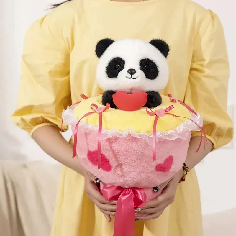 Heartfelt Hugs Capy-Panda Plush Bouquet - Image 4