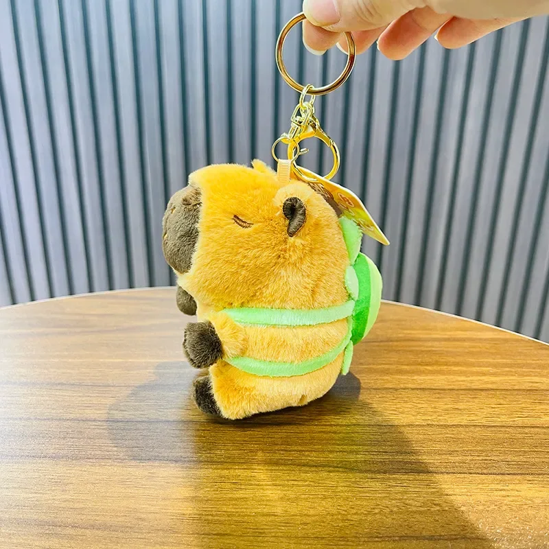 Capy Turtle Backpack Plush Keychain - Image 3
