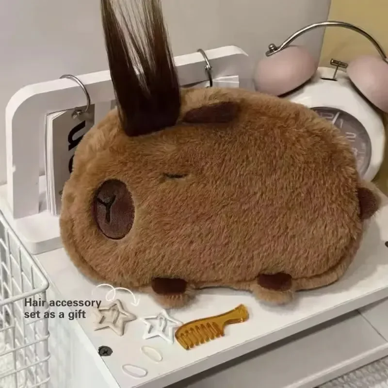 Rockstar Capybara Plush Pencil Pouch - Image 3