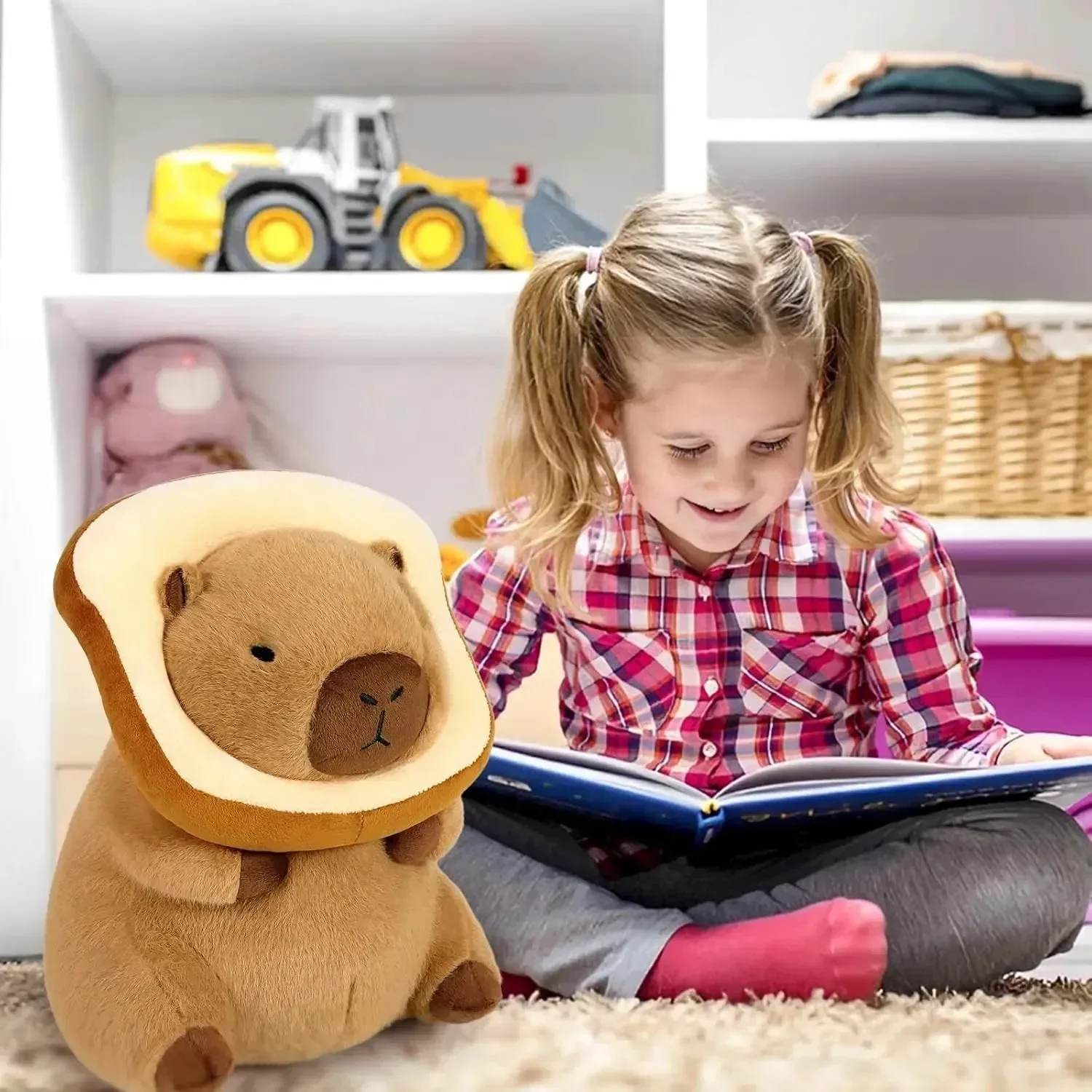 Capybara Plush with Removable Bread Pillow (40 cm) - Image 7