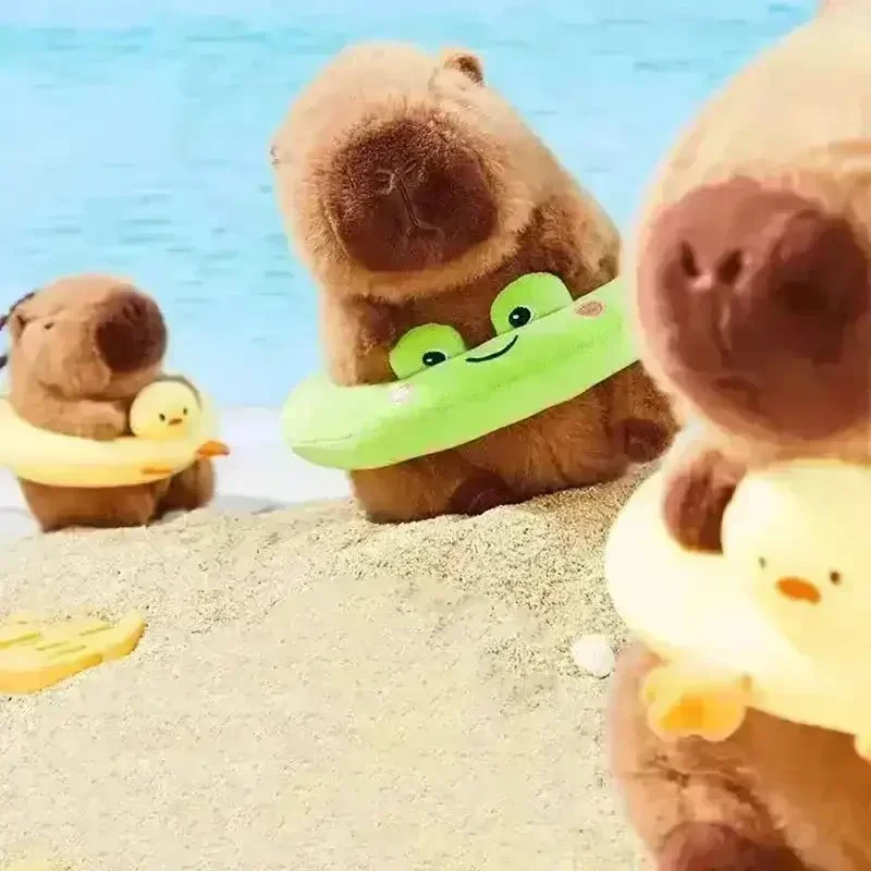 Capybara Swimming Ring Keychain - Image 2