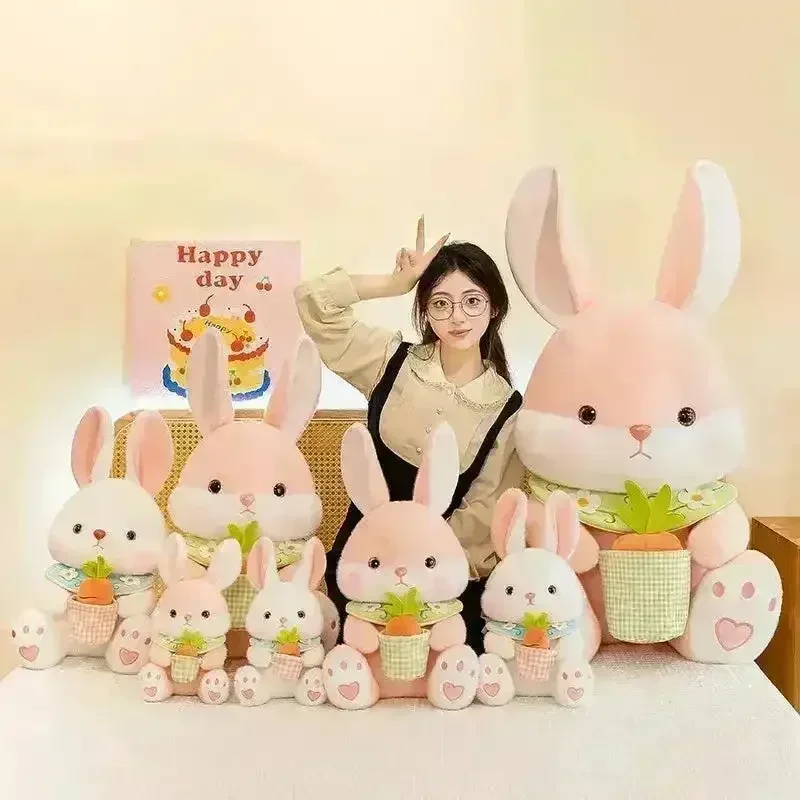 Carrot Basket Rabbit Plushie - Image 2
