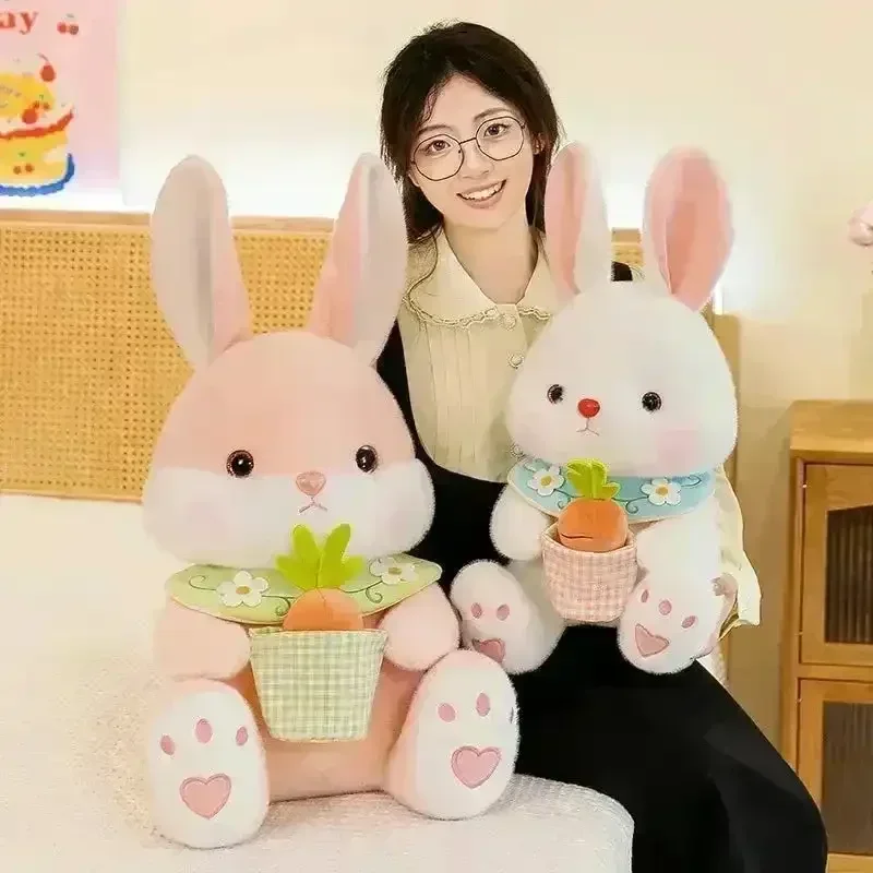 Carrot Basket Rabbit Plushie - Image 3