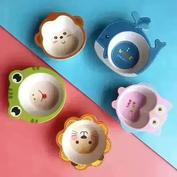 Cartoon Bamboo Fiber Food Dinnerware (Set of 2) - Image 3