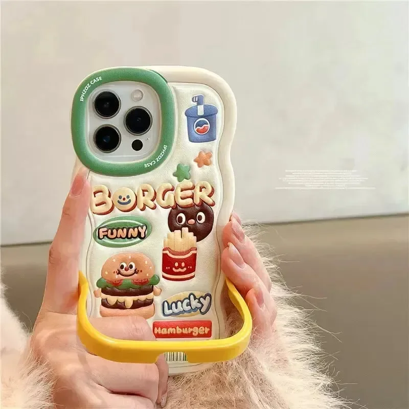 Cartoon Hamburger Silicon Case (For iPhones) - Image 4