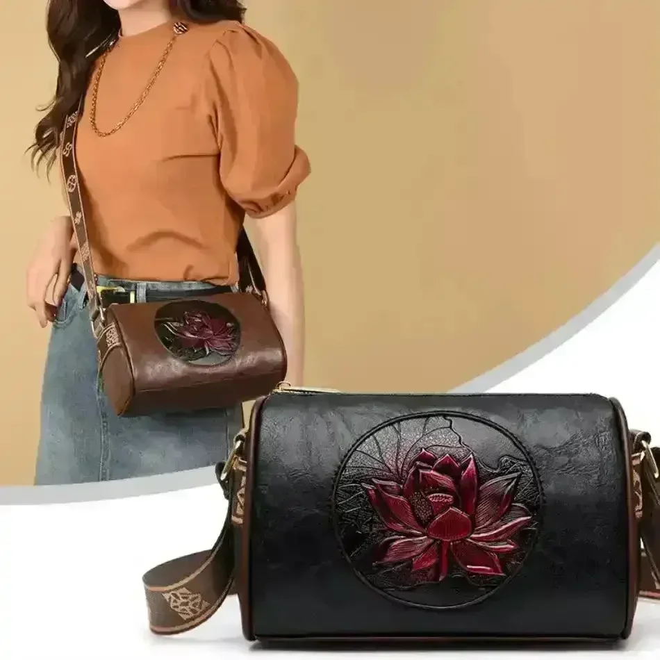 Casual Retro Soft Leather Handbag - Image 2