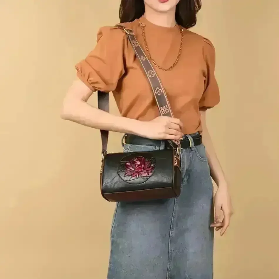 Casual Retro Soft Leather Handbag - Image 7