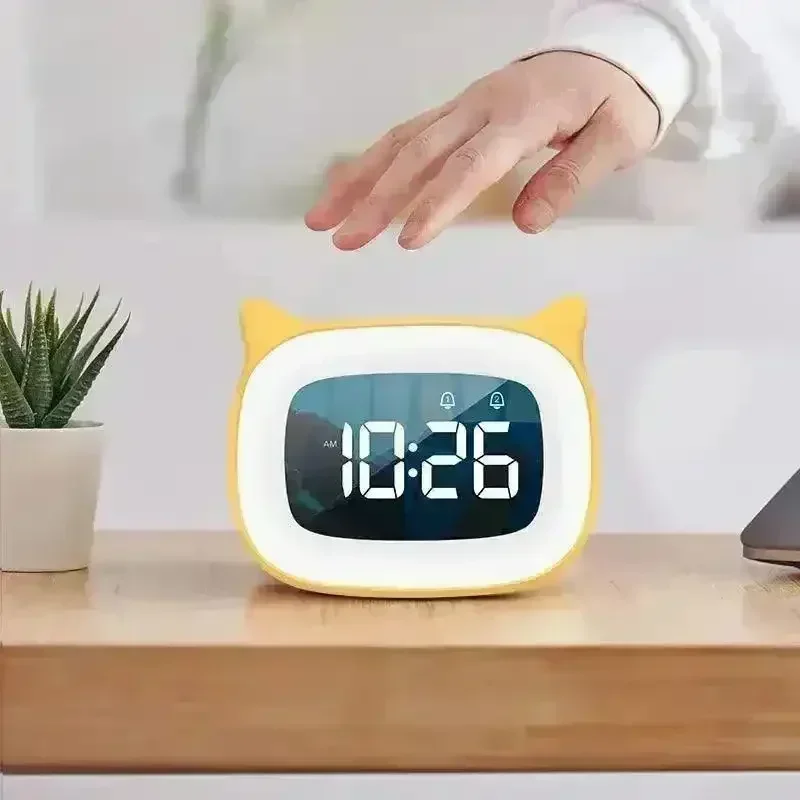 Cat Ears Alarm Clock with Night Light - Image 2