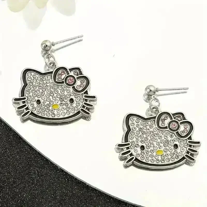 Charming Hello Kitty Dangle Earrings - Image 2