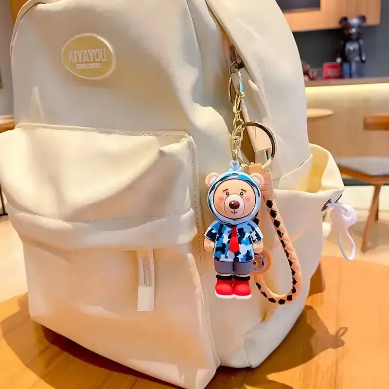 Charming Hooded Bear Keychain - Image 3