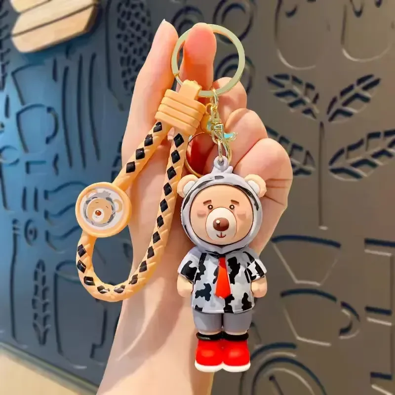 Charming Hooded Bear Keychain - Image 5