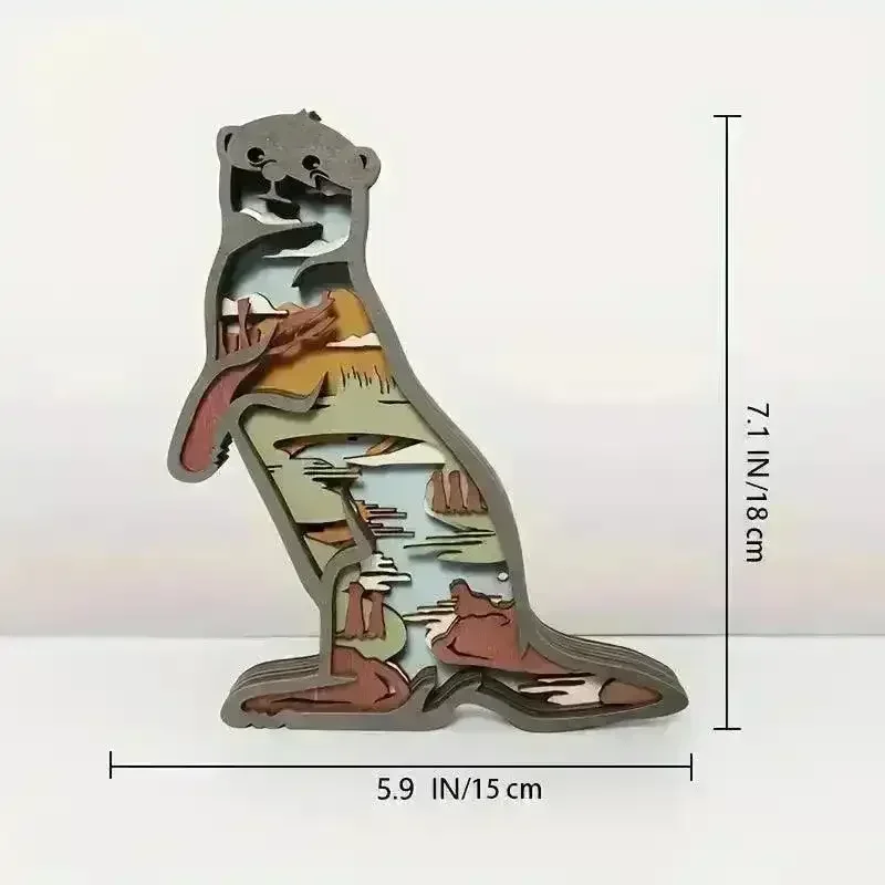 Charming Otter Wooden Night Light - Image 11