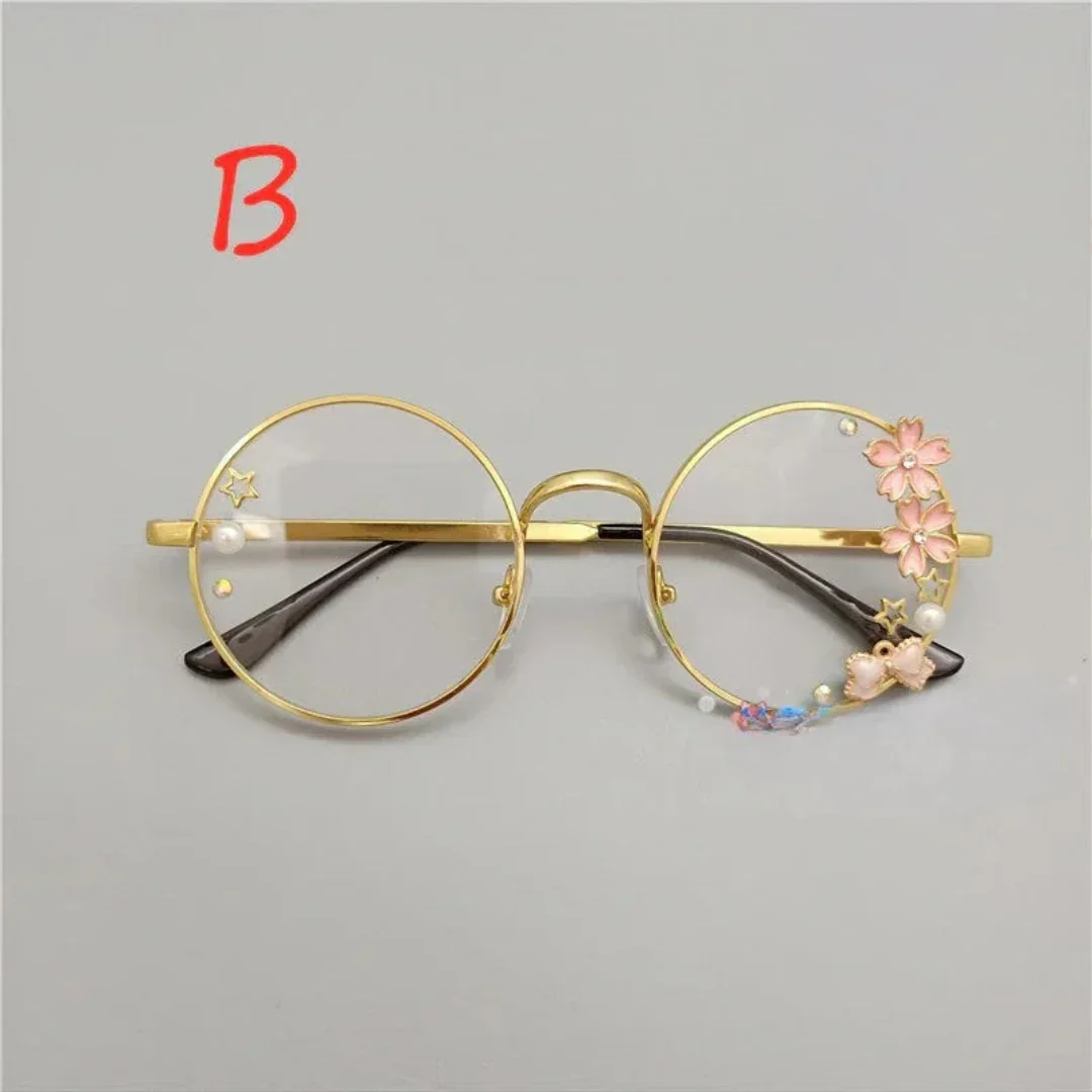 Charming Sweet Girl Round Glasses - Image 3