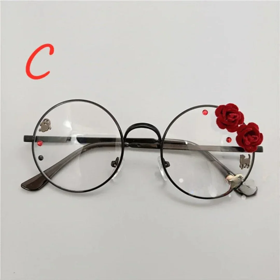 Charming Sweet Girl Round Glasses - Image 4