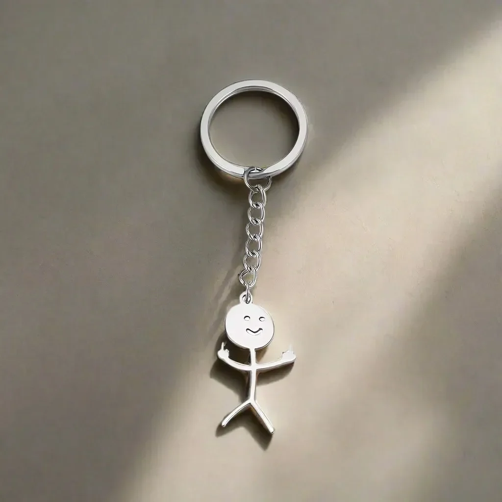 Finger Salute Doodle Stickman Keychain - Image 6