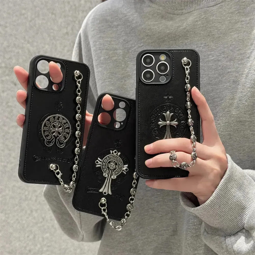 ChromeH Rebel Grip Leather Case (For iPhones)