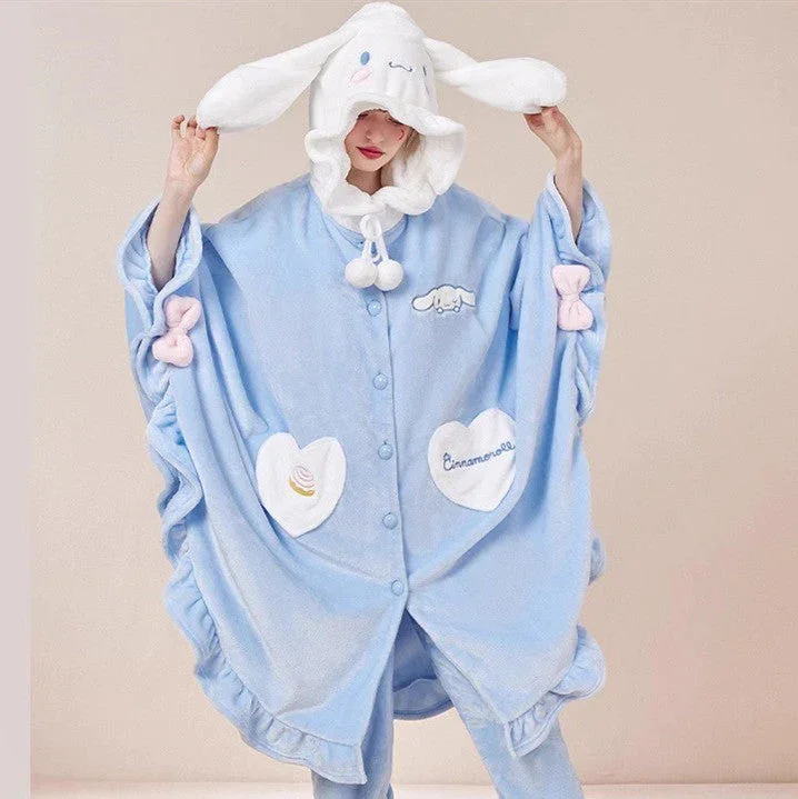 Cinna Long Ear Flannel Hoodie