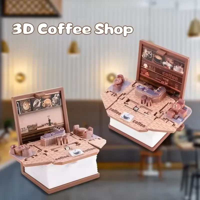 Coffee Shop 3D Folding Keychain - Image 2