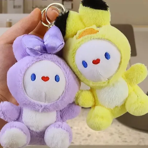 Colorful Bunny Buddies Plush Keychain - Image 5