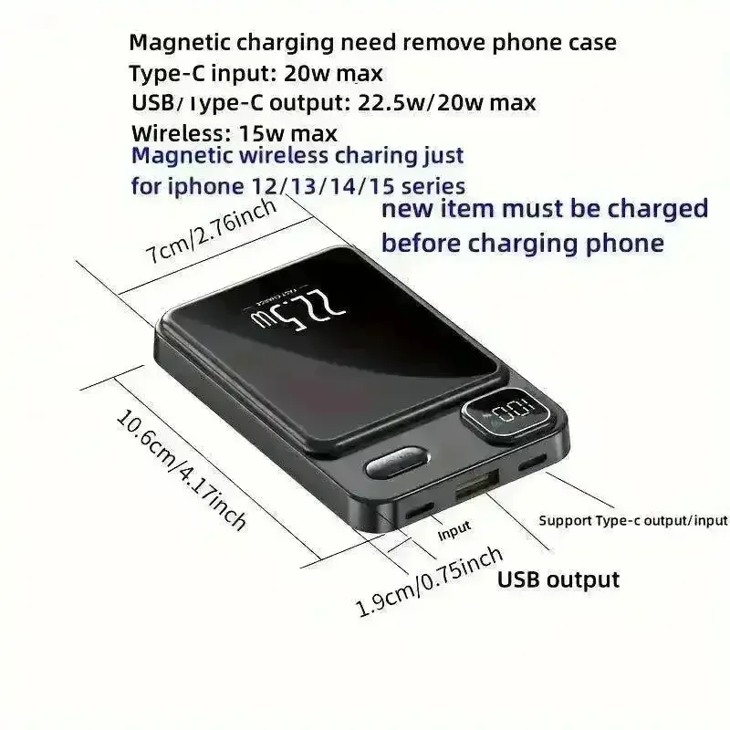 Compact Magnetic Fast Charging Power Bank (10000mAh) - Image 3