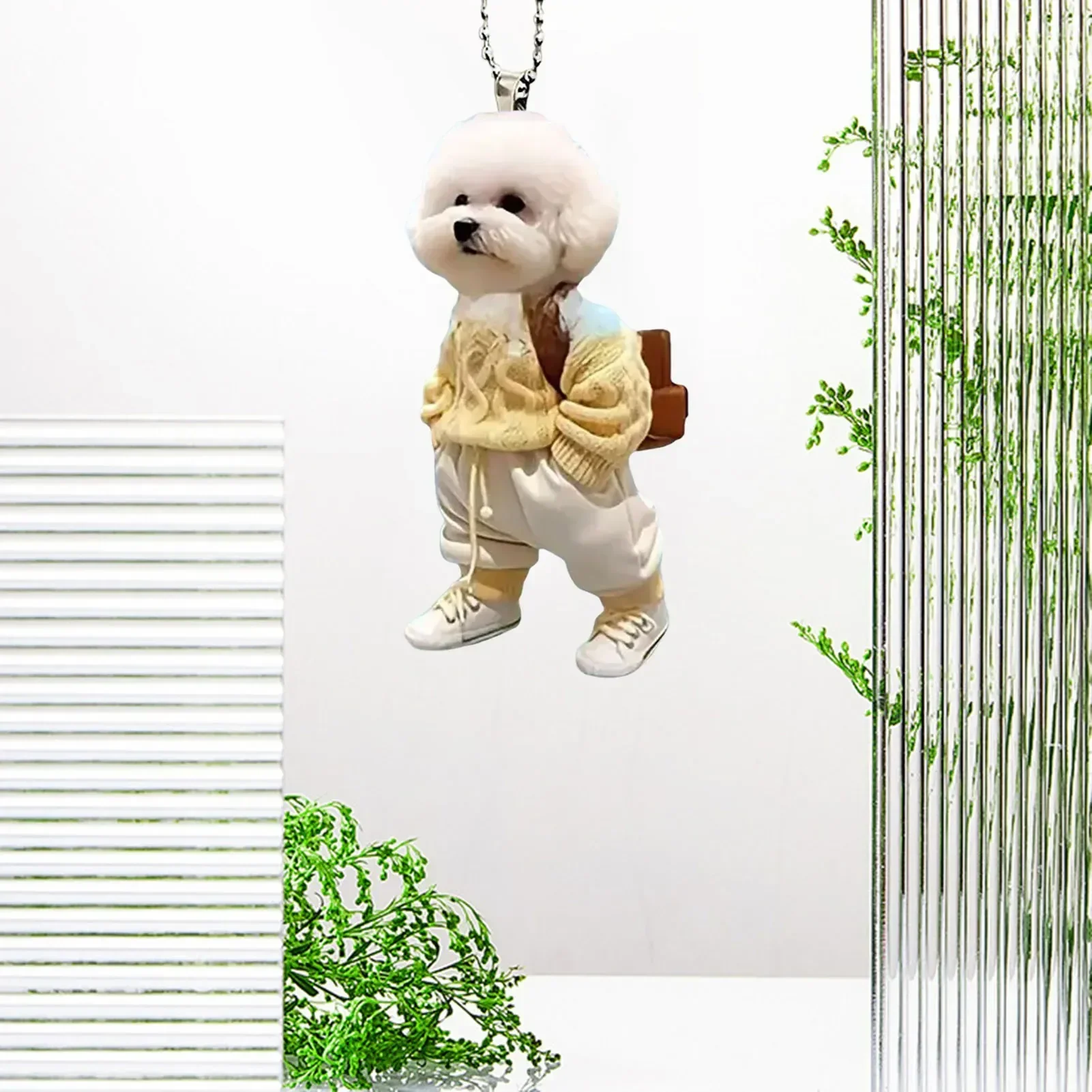 Cool Campus Puppy Acrylic Keychain - Image 7