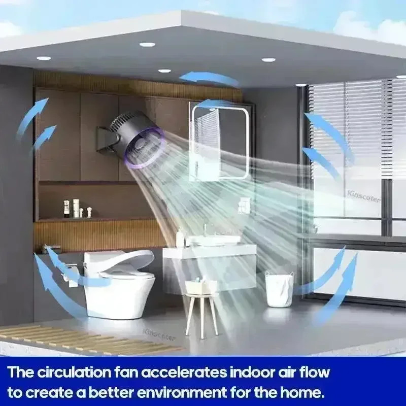 Cordless Kitchen Wall Mount Electric Fan - Image 5