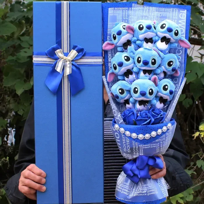 Cosmic Alien Blue Plush Bouquet - Image 3