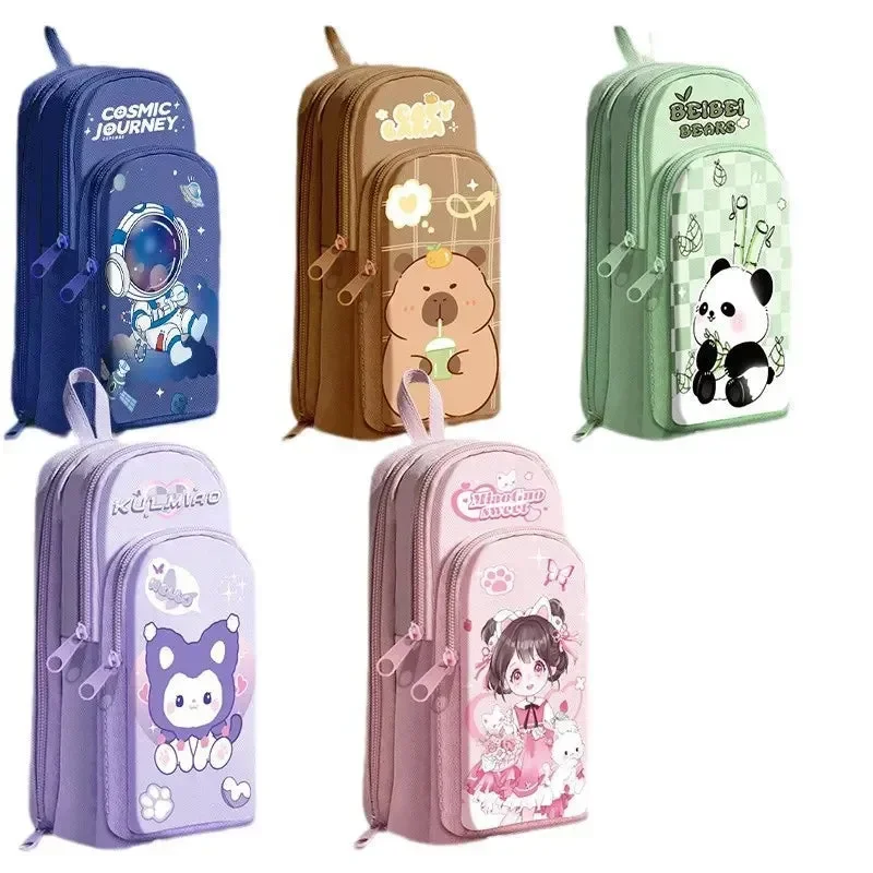 Cosmic Capy 3 Section Pencil Pouch