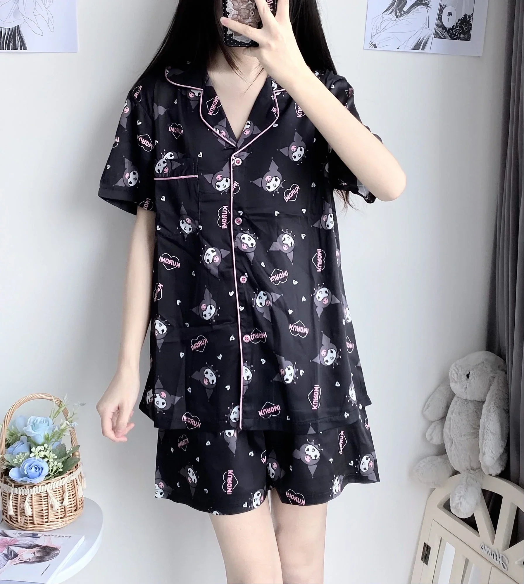 Coulomi Dark Bloom Pajama Suit - Image 2