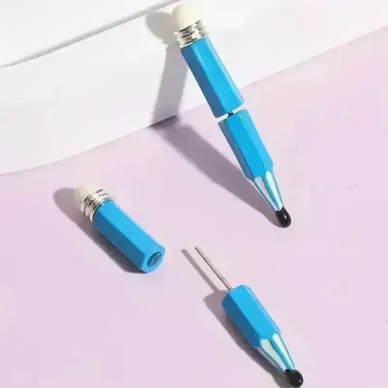Creative Blue Pencil Design Stud Earrings - Image 3