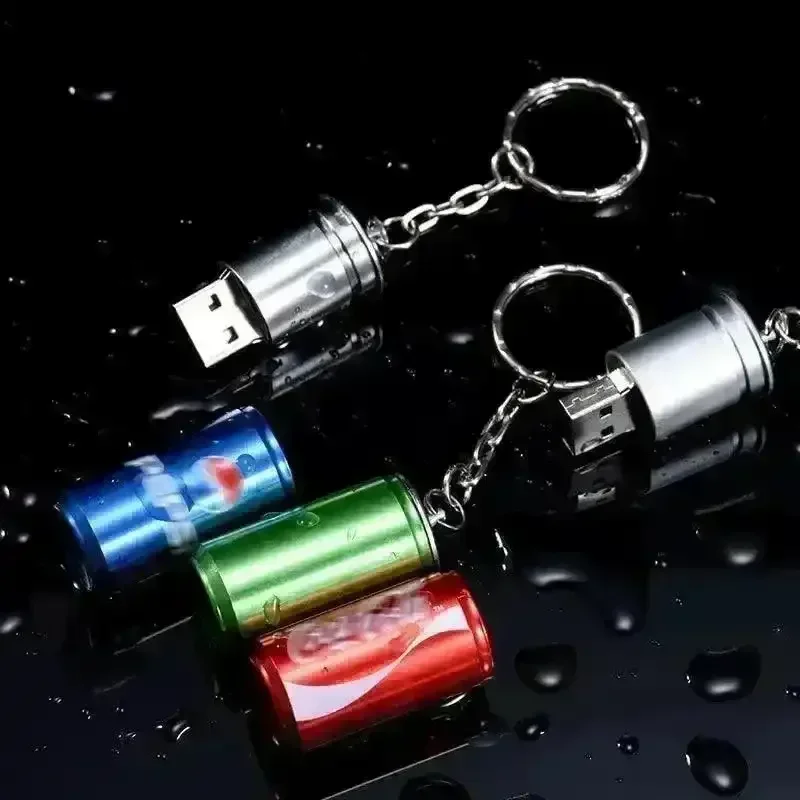Creative Cold Drink Pen Drive Keychain