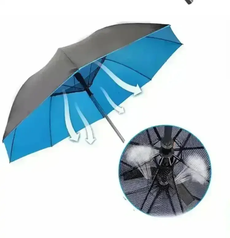 Creative Mist Spray Umbrella with In-built Fan - Image 13