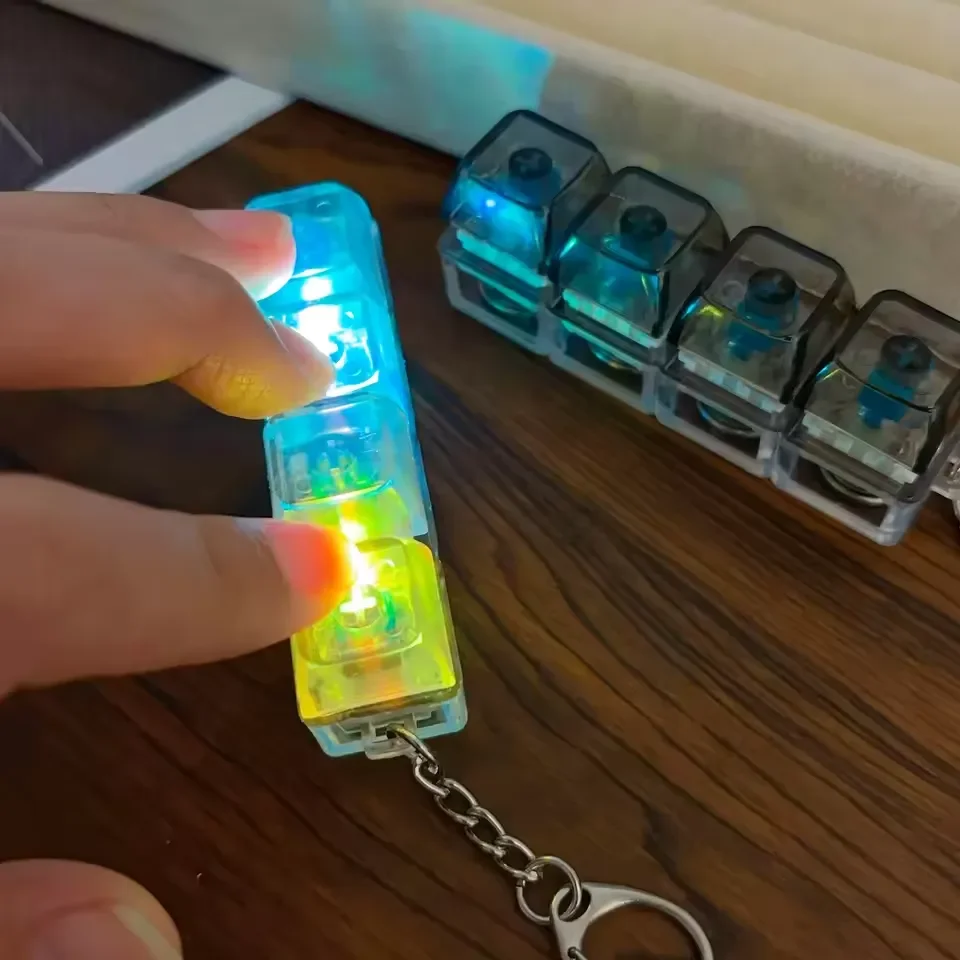 Crystal Clicker LED Keyboard Keychain - Image 5